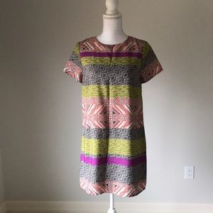 Patterned Short Sleeve Dress